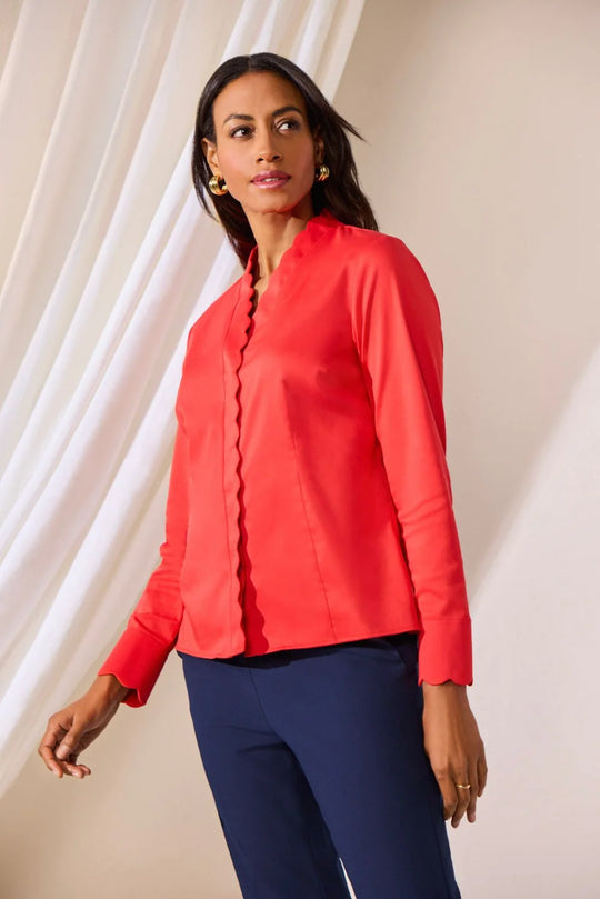 203277 - Bridget Long Sleeve Shirt-02-Tops/Blouses-Foxcroft-Krista Anne's Boutique, Women's Fashion and Accessories Located in Oklahoma City, OK and Black Mountain, NC