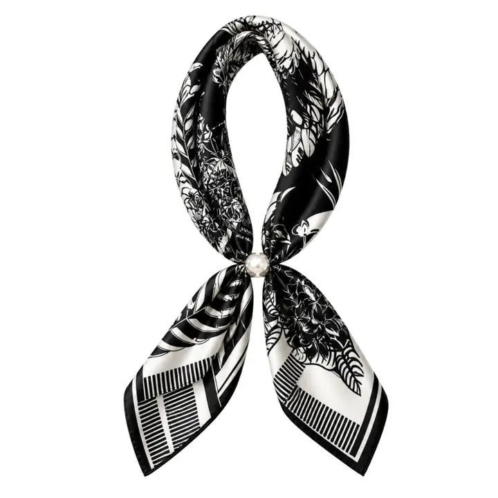 NK8115 - Magnetic Scarf with Pearl-09-Accessories-Queens Designs-Krista Anne's Boutique, Women's Fashion and Accessories Located in Oklahoma City, OK and Black Mountain, NC