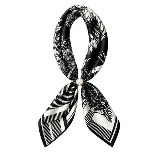NK8115 - Magnetic Scarf with Pearl-09-Accessories-Queens Designs-Krista Anne's Boutique, Women's Fashion and Accessories Located in Oklahoma City, OK and Black Mountain, NC