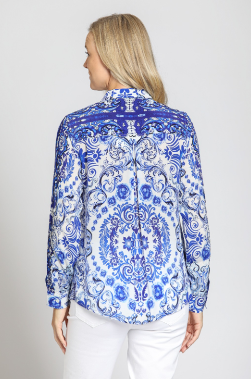 B-52P/C-034D/NC - Button-Up w/ Roll-Up Sleeve-02-Tops/Blouses-Apny Apparel Inc-Krista Anne's Boutique, Women's Fashion and Accessories Located in Oklahoma City, OK and Black Mountain, NC