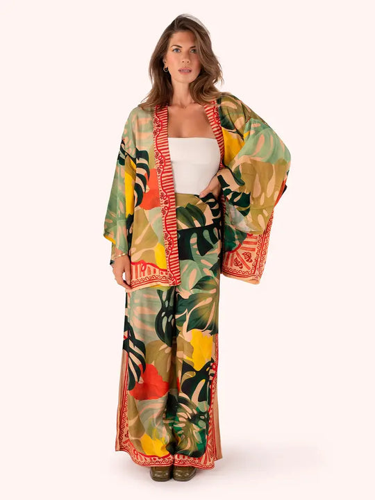 WLT - Exotic Leaves Wide Leg Trousers-04-Bottoms-Powder-Krista Anne's Boutique, Women's Fashion and Accessories Located in Oklahoma City, OK and Black Mountain, NC