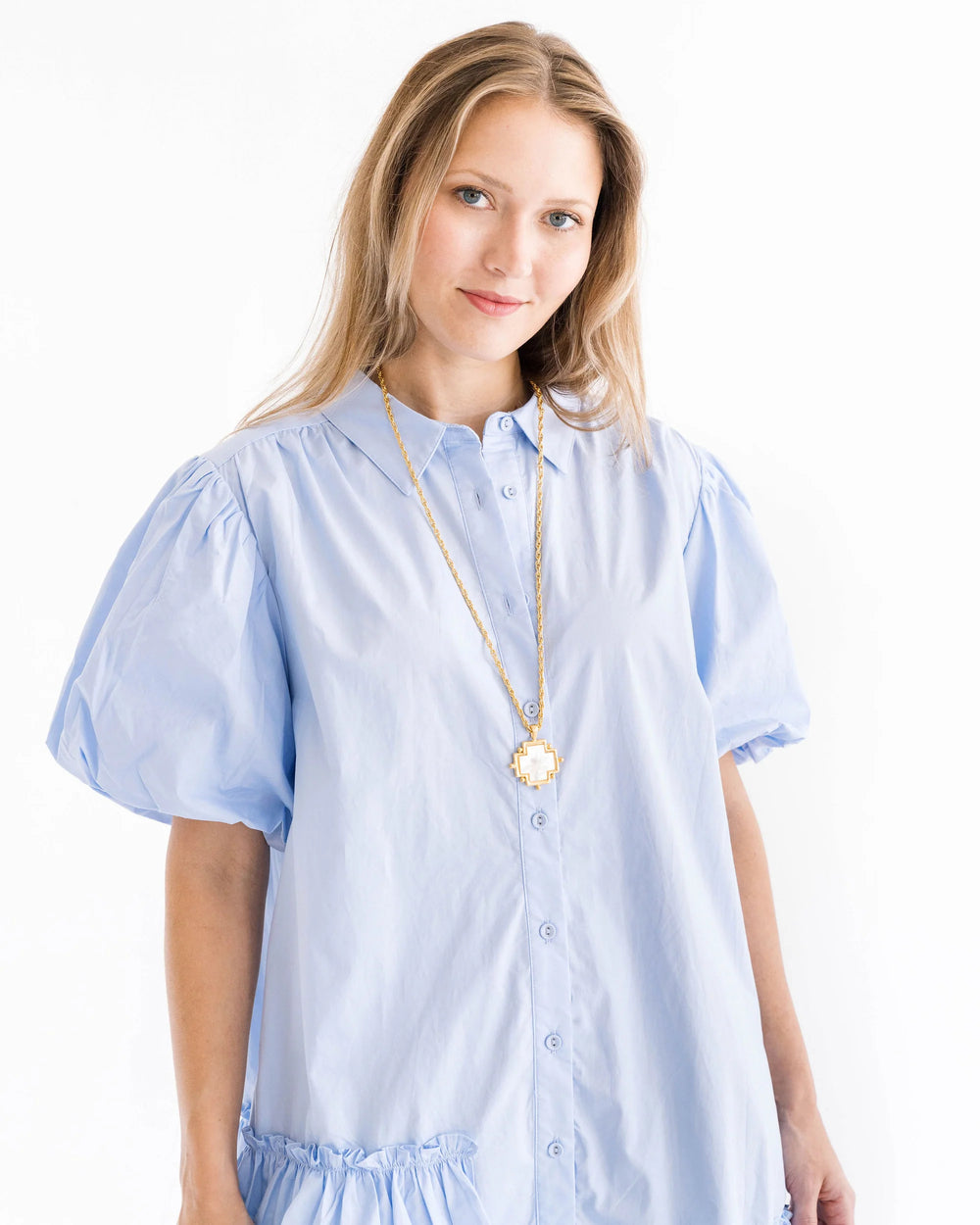 3874LG - 30" Chain MOP Cross Necklace-10-Jewelry-Susan Shaw-Krista Anne's Boutique, Women's Fashion and Accessories Located in Oklahoma City, OK and Black Mountain, NC