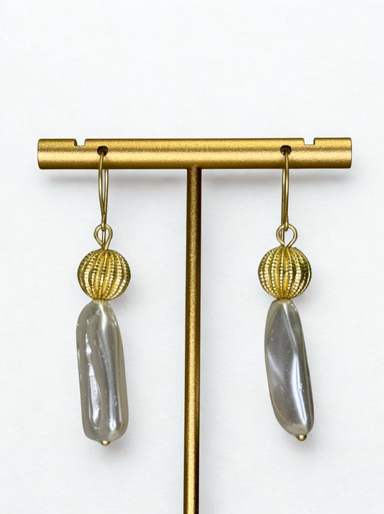 EW-25-55 - Sabretooth Pearl Earrings-10-Jewelry-Michele Busch Jewelry-Krista Anne's Boutique, Women's Fashion and Accessories Located in Oklahoma City, OK and Black Mountain, NC