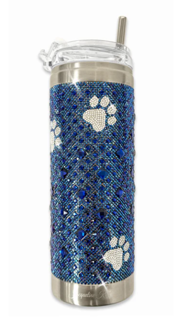 JKT103.BL - Blue Diamonds in the Ruff Tumbler-12-Gifts-Jacqueline Kent-Krista Anne's Boutique, Women's Fashion and Accessories Located in Oklahoma City, OK and Black Mountain, NC