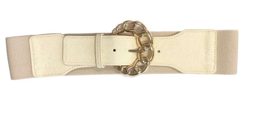 A24601U - Chain Buckle Stretch Belt-09-Accessories-Frank Lyman-Krista Anne's Boutique, Women's Fashion and Accessories Located in Oklahoma City, OK and Black Mountain, NC