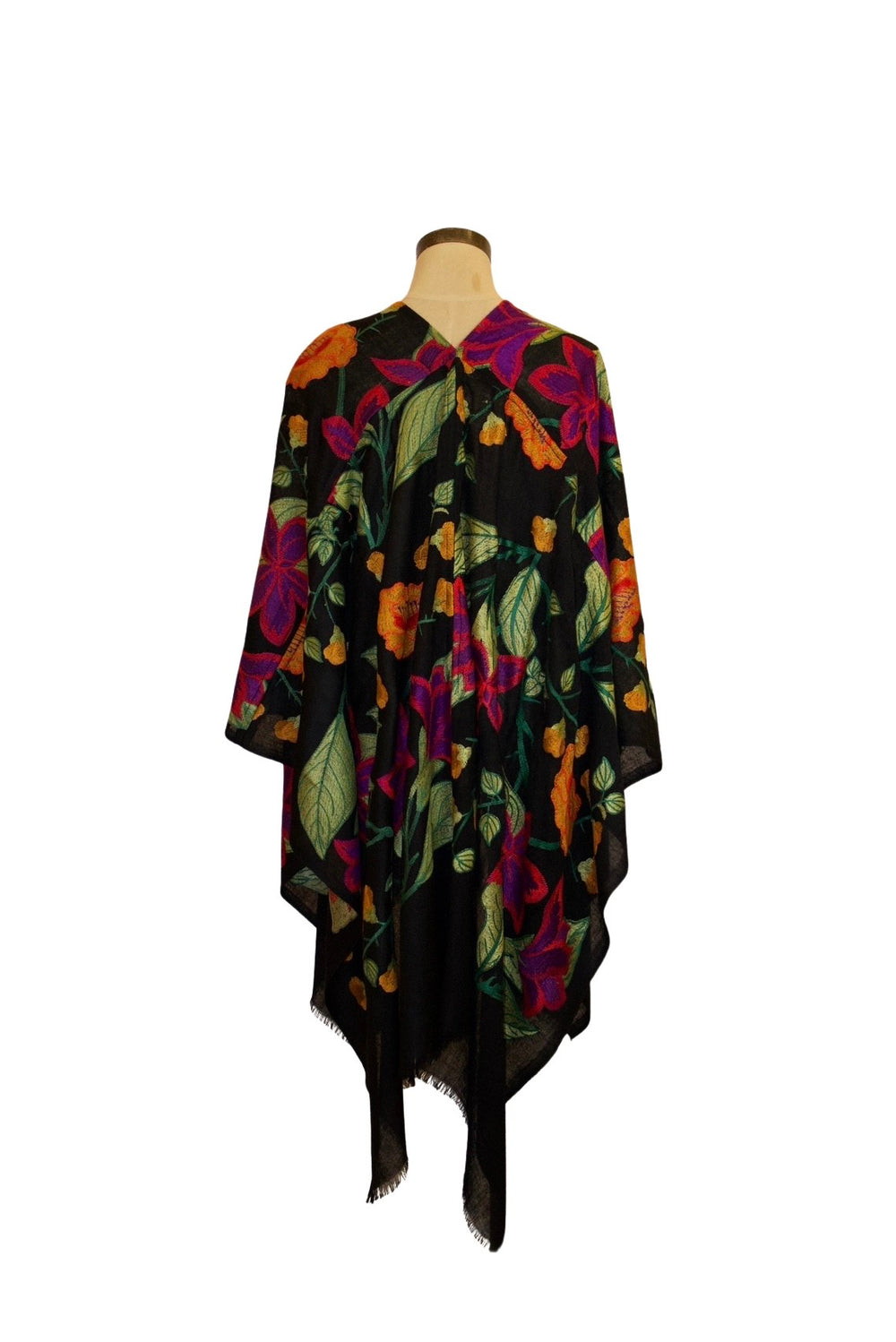 17037 - Conrad Embroidered Ruana-08-Scarves/Wraps-ANU-Krista Anne's Boutique, Women's Fashion and Accessories Located in Oklahoma City, OK and Black Mountain, NC