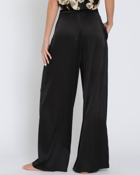 EPA61299K - Wide Leg Satin Pants-04-Bottoms-Aslan Rose-Krista Anne's Boutique, Women's Fashion and Accessories Located in Oklahoma City, OK and Black Mountain, NC
