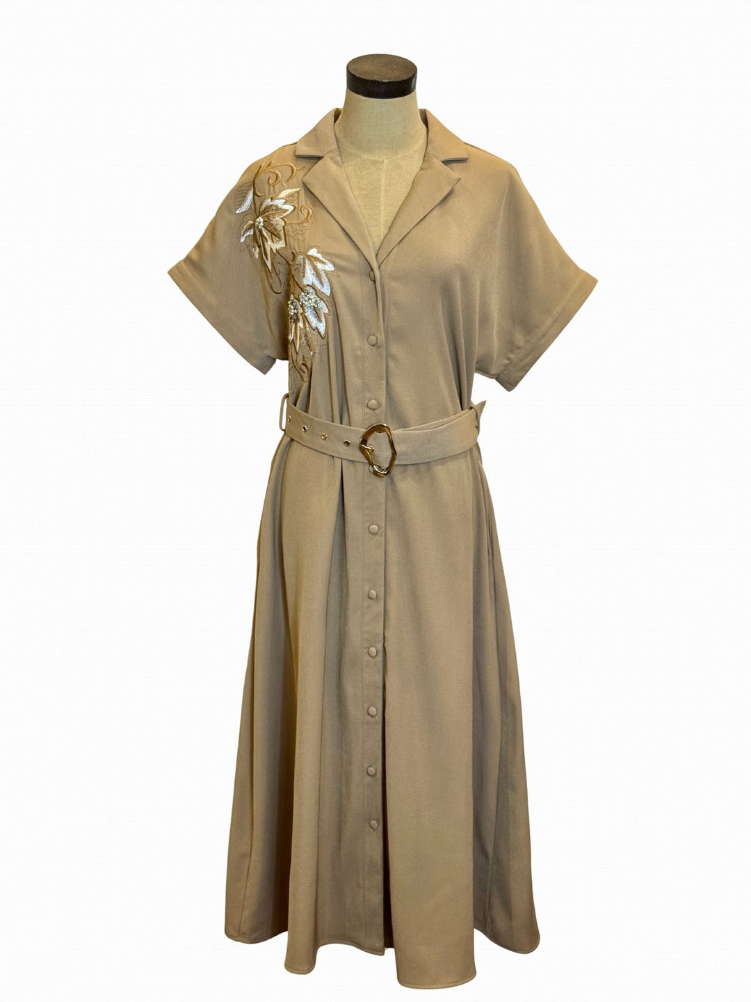 BD-20231 - Embroidered Short Sleeve Dress-06-Dresses/Jumpsuits-Aslan Rose-Krista Anne's Boutique, Women's Fashion and Accessories Located in Oklahoma City, OK and Black Mountain, NC