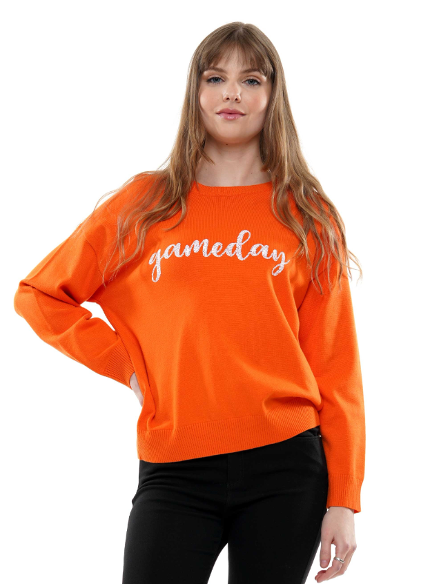 KT230306 - Game Day Sweater-05-Sweaters-Why Dress-Krista Anne's Boutique, Women's Fashion and Accessories Located in Oklahoma City, OK and Black Mountain, NC