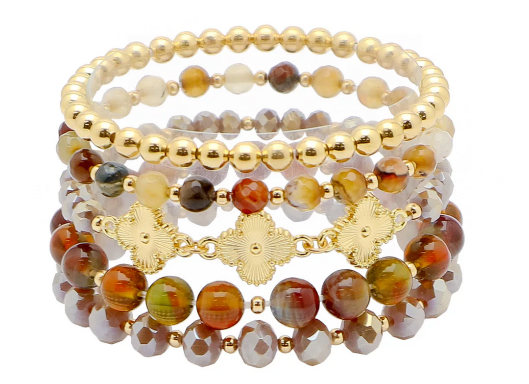 B-2085 - Esmeralda Stretch Bracelet Set-10-Jewelry-What's Hot Jewelry-Krista Anne's Boutique, Women's Fashion and Accessories Located in Oklahoma City, OK and Black Mountain, NC