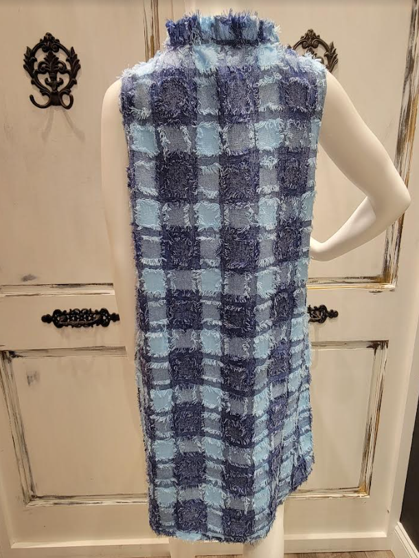 526752 - Frayed Checkered Dress