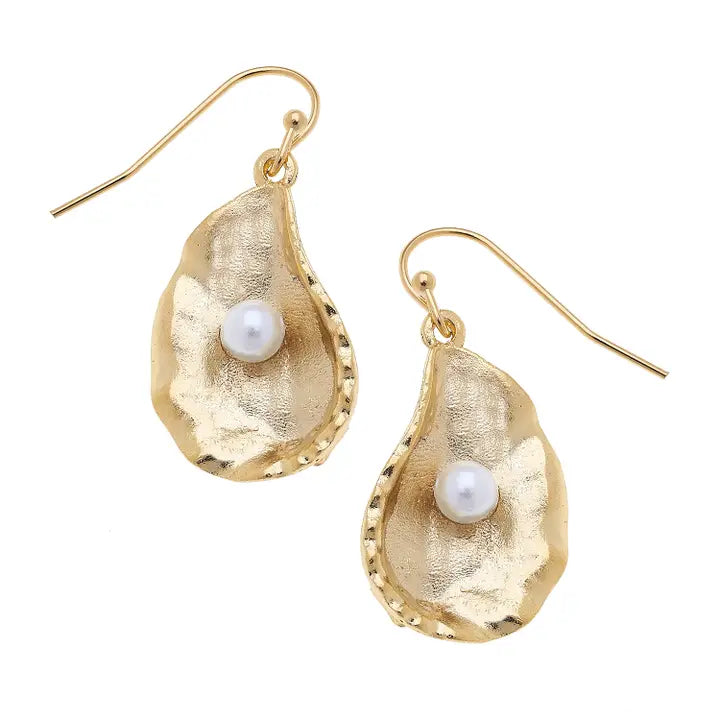 1963G - Pearl on the Half Shell Earrings-10-Jewelry-Susan Shaw-Krista Anne's Boutique, Women's Fashion and Accessories Located in Oklahoma City, OK and Black Mountain, NC