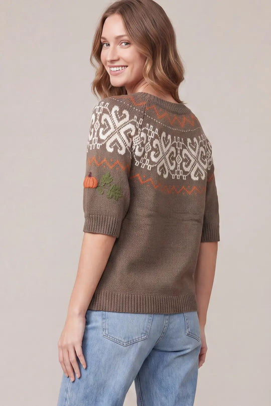 ST1678 - Pumpkin Patch Sweater-05-Sweaters-She + Sky-Krista Anne's Boutique, Women's Fashion and Accessories Located in Oklahoma City, OK and Black Mountain, NC
