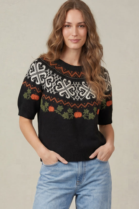 ST1678 - Pumpkin Patch Sweater-05-Sweaters-She + Sky-Krista Anne's Boutique, Women's Fashion and Accessories Located in Oklahoma City, OK and Black Mountain, NC