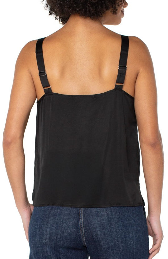 LM8J21PS6 - Woven Tank w/ Lace Trim-03-Tees/Tanks-Liverpool-Krista Anne's Boutique, Women's Fashion and Accessories Located in Oklahoma City, OK and Black Mountain, NC
