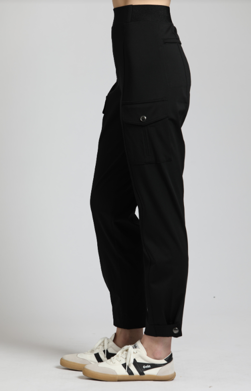 E17 - Ponte Pull-On Cargo Pant-04-Bottoms-Apny Apparel Inc-Krista Anne's Boutique, Women's Fashion and Accessories Located in Oklahoma City, OK and Black Mountain, NC