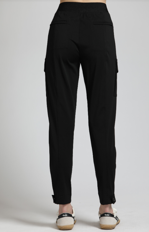 E17 - Ponte Pull-On Cargo Pant-04-Bottoms-Apny Apparel Inc-Krista Anne's Boutique, Women's Fashion and Accessories Located in Oklahoma City, OK and Black Mountain, NC