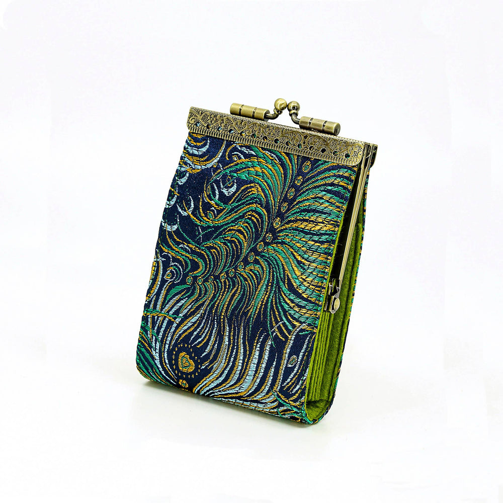 Brocade Peacock Card Holder w/ RFID Protection-12-Gifts-Cathayana-Krista Anne's Boutique, Women's Fashion and Accessories Located in Oklahoma City, OK and Black Mountain, NC