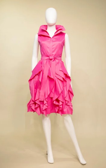 S24001 - Ruffle Skirt Duponi Dress-06-Dresses/Jumpsuits-Samuel Dong-Krista Anne's Boutique, Women's Fashion and Accessories Located in Oklahoma City, OK and Black Mountain, NC