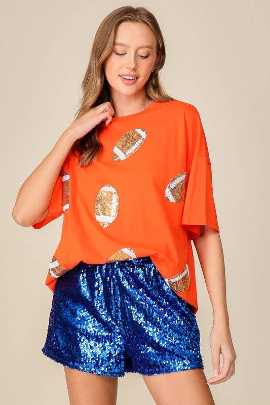 10624 - Game Day Dazzling Football T-Shirt-03-Tees/Tanks-Vanilla Monkey-Krista Anne's Boutique, Women's Fashion and Accessories Located in Oklahoma City, OK and Black Mountain, NC