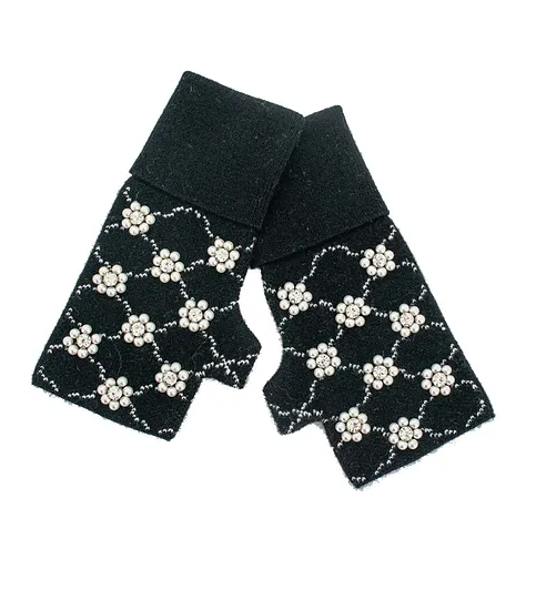 GLIM86 - Embellished Gloves w/ Pearls-09-Accessories-Mitchie's Matchings-Krista Anne's Boutique, Women's Fashion and Accessories Located in Oklahoma City, OK and Black Mountain, NC