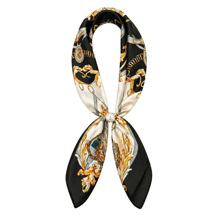 NK8115 - Magnetic Scarf with Pearl-09-Accessories-Queens Designs-Krista Anne's Boutique, Women's Fashion and Accessories Located in Oklahoma City, OK and Black Mountain, NC