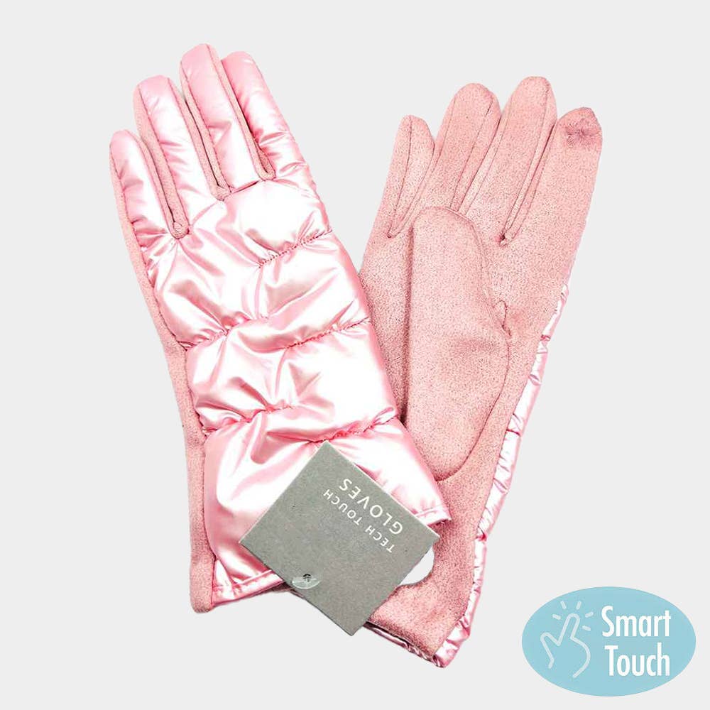 GL8007 - Puffer Smart Touch Gloves-09-Accessories-Wona Trading, Inc.-Krista Anne's Boutique, Women's Fashion and Accessories Located in Oklahoma City, OK and Black Mountain, NC