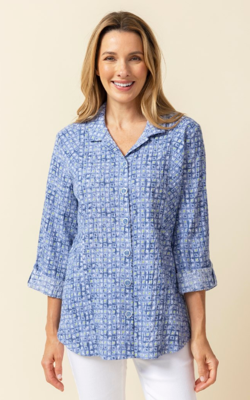 40520 - Crinkle Cotton Miami Boyfriend Tunic-06-Dresses/Jumpsuits-Habitat-Krista Anne's Boutique, Women's Fashion and Accessories Located in Oklahoma City, OK and Black Mountain, NC