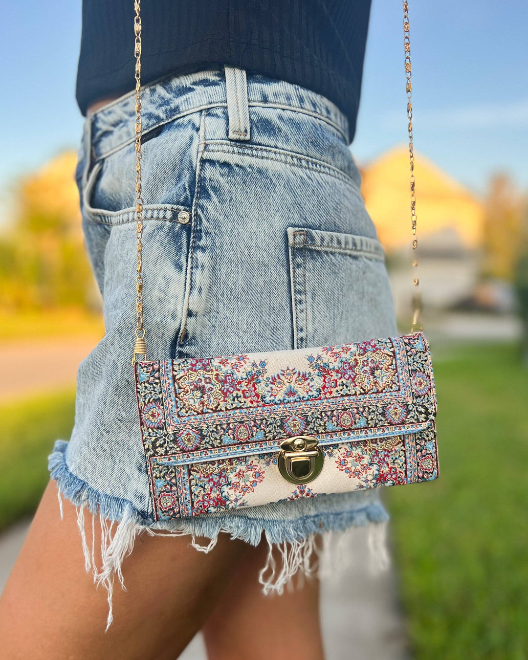 RUGCBAG-029 - Rug Design Crossbody Bag-12-Gifts-Umays Boho-Krista Anne's Boutique, Women's Fashion and Accessories Located in Oklahoma City, OK and Black Mountain, NC