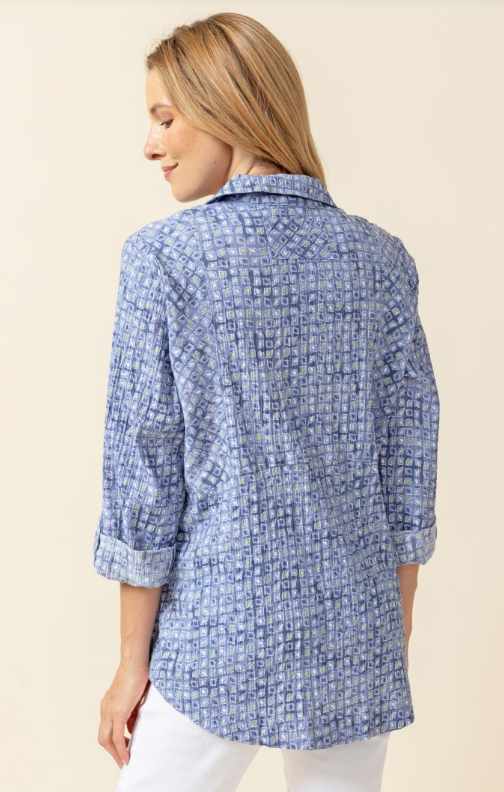 40520 - Crinkle Cotton Miami Boyfriend Tunic-06-Dresses/Jumpsuits-Habitat-Krista Anne's Boutique, Women's Fashion and Accessories Located in Oklahoma City, OK and Black Mountain, NC