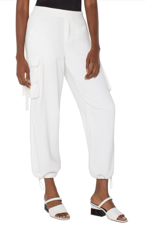 LM5684MP3 - Cinch Hem Parachute Cargo Pants-04-Bottoms-Liverpool-Krista Anne's Boutique, Women's Fashion and Accessories Located in Oklahoma City, OK and Black Mountain, NC