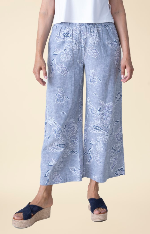 47577 - Linen Bloomer Easy Flood Pant-04-Bottoms-Habitat-Krista Anne's Boutique, Women's Fashion and Accessories Located in Oklahoma City, OK and Black Mountain, NC