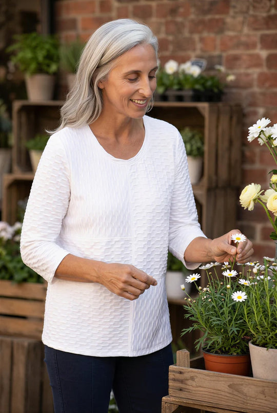 57115 - Newport Knit Seamed Top-02-Tops/Blouses-Habitat-Krista Anne's Boutique, Women's Fashion and Accessories Located in Oklahoma City, OK and Black Mountain, NC