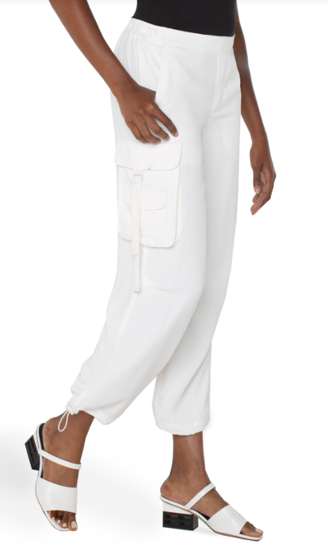 LM5684MP3 - Cinch Hem Parachute Cargo Pants-04-Bottoms-Liverpool-Krista Anne's Boutique, Women's Fashion and Accessories Located in Oklahoma City, OK and Black Mountain, NC