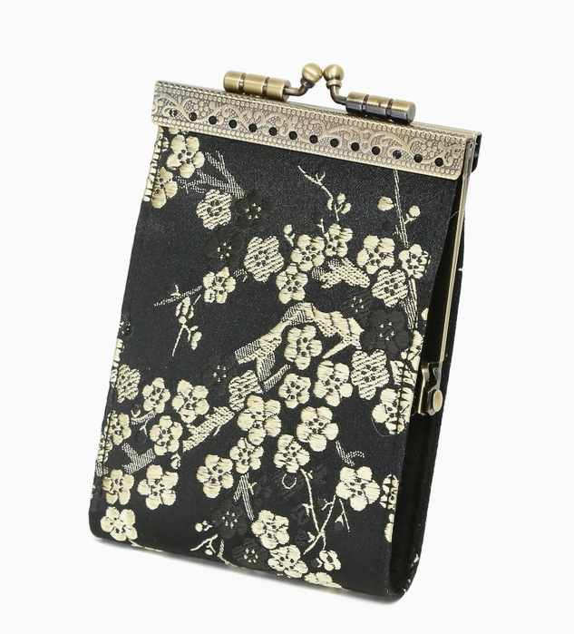 CHR-78 - Brocade Cherry Blossom Card Wallet with RFID Protection-12-Gifts-Cathayana-Krista Anne's Boutique, Women's Fashion and Accessories Located in Oklahoma City, OK and Black Mountain, NC