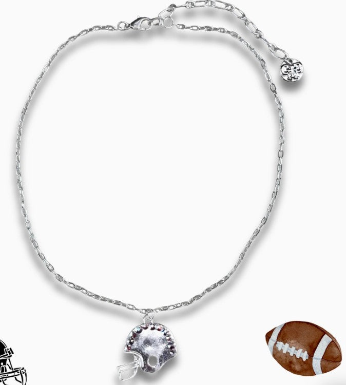 N130 - Football Helmet Necklace-10-Jewelry-Pink Panache-Krista Anne's Boutique, Women's Fashion and Accessories Located in Oklahoma City, OK and Black Mountain, NC