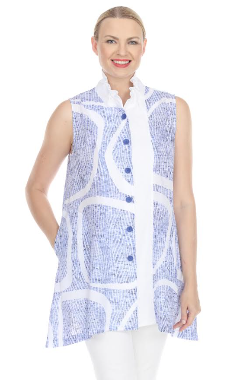 T4401 - Sleeveless Wire Collar Vest-01-Jackets/Blazers-Terra-Krista Anne's Boutique, Women's Fashion and Accessories Located in Oklahoma City, OK and Black Mountain, NC