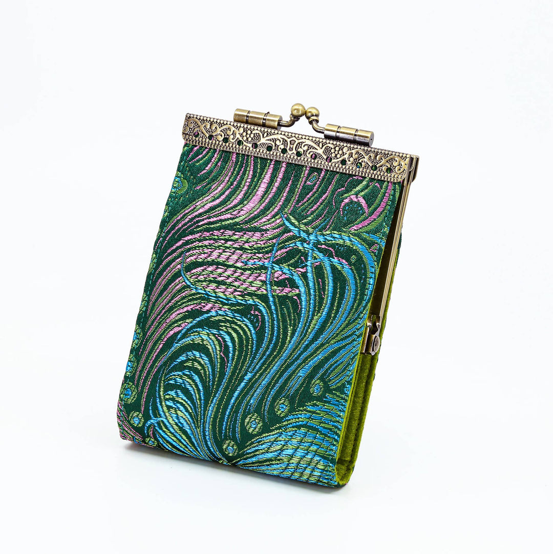 Brocade Peacock Card Holder w/ RFID Protection-12-Gifts-Cathayana-Krista Anne's Boutique, Women's Fashion and Accessories Located in Oklahoma City, OK and Black Mountain, NC