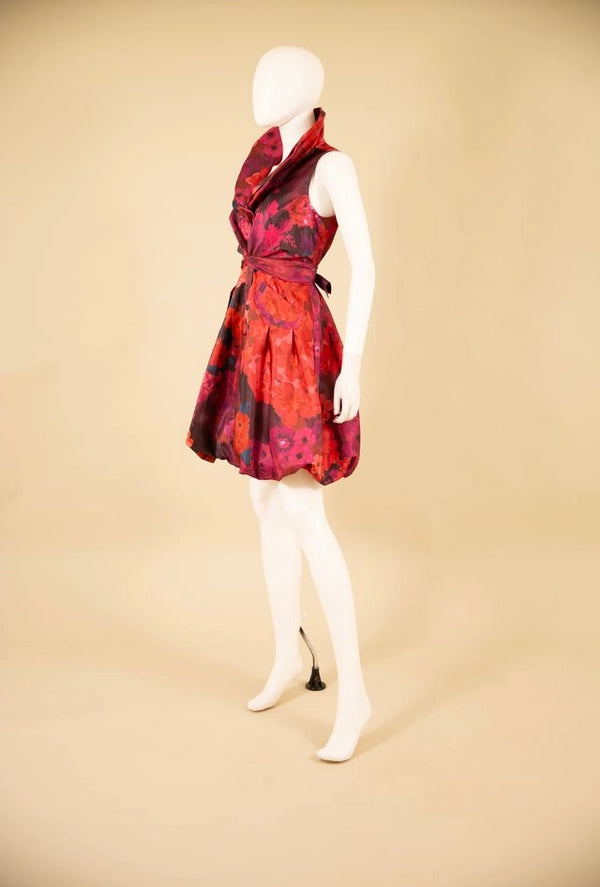 F25150 - Printed Bubble Dress-06-Dresses/Jumpsuits-Samuel Dong-Krista Anne's Boutique, Women's Fashion and Accessories Located in Oklahoma City, OK and Black Mountain, NC
