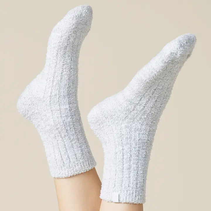 1300 - Marshmallow Crew Socks-09-Accessories-Softies-Krista Anne's Boutique, Women's Fashion and Accessories Located in Oklahoma City, OK and Black Mountain, NC