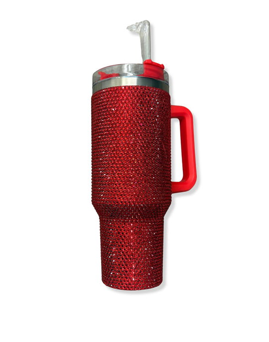 Blinged Out Tumbler w/ Handle-12-Gifts-Misc-Krista Anne's Boutique, Women's Fashion and Accessories Located in Oklahoma City, OK and Black Mountain, NC