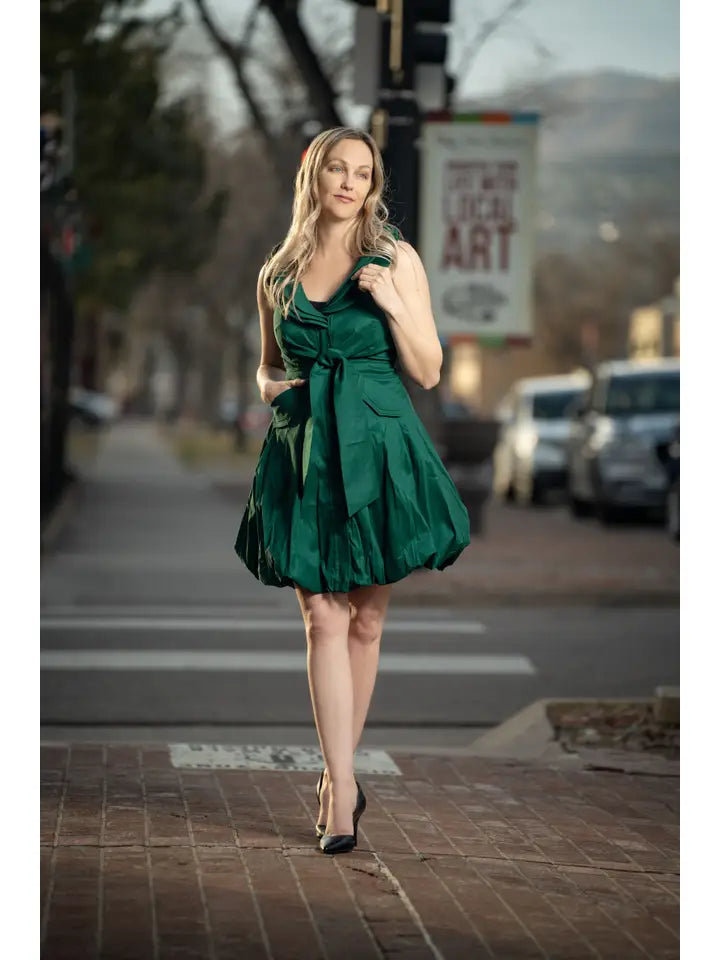 S16150 - Classic Bubble Dress-06-Dresses/Jumpsuits-Samuel Dong-Krista Anne's Boutique, Women's Fashion and Accessories Located in Oklahoma City, OK and Black Mountain, NC