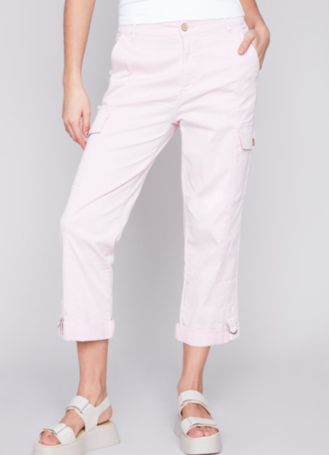 C5492-857B - Canvas Cargo Pant-04-Bottoms-Charlie B.-Krista Anne's Boutique, Women's Fashion and Accessories Located in Oklahoma City, OK and Black Mountain, NC