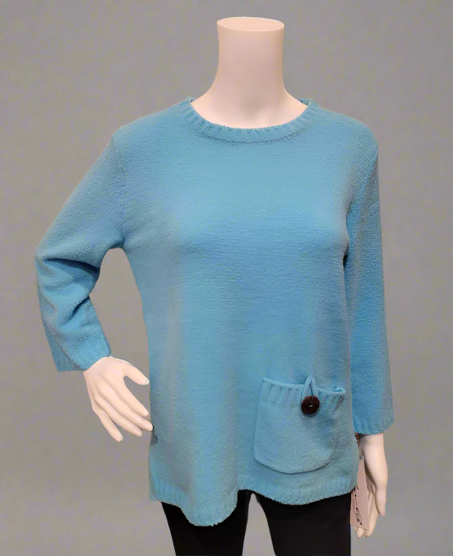 CHE0045 - Plushy Front Pocket Pullover-05-Sweaters-Lulu-B-Krista Anne's Boutique, Women's Fashion and Accessories Located in Oklahoma City, OK and Black Mountain, NC