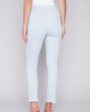 C5139-892B - Yarn Dye Five Pocket Ankle Length Jeans