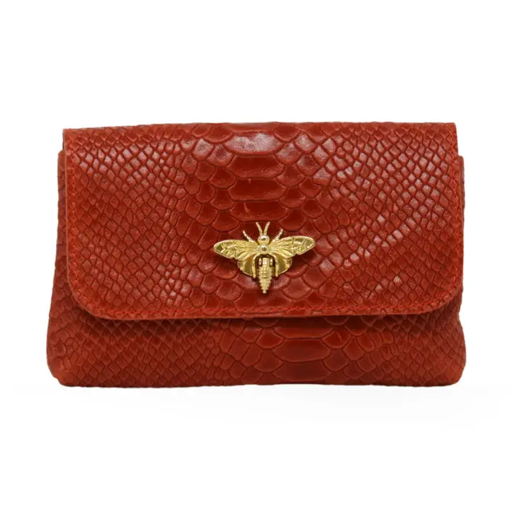 GF1184 - Croc Texture Leather Crossbody-09-Accessories-German Fuentes-Krista Anne's Boutique, Women's Fashion and Accessories Located in Oklahoma City, OK and Black Mountain, NC