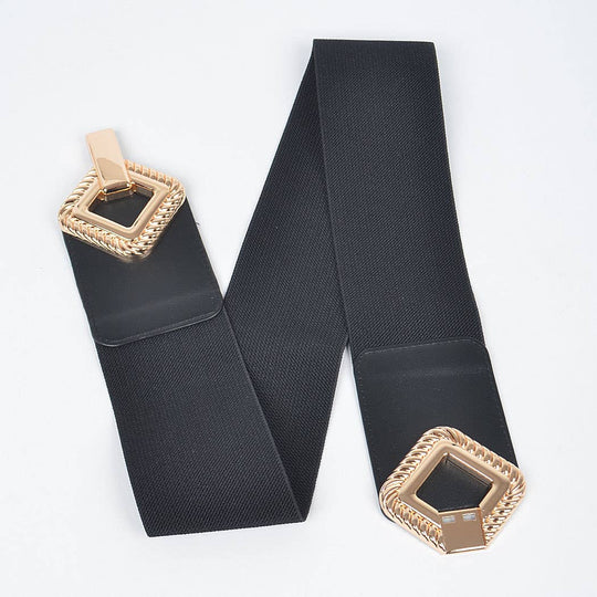 Double Diamond Buckle Stretch Belt-09-Accessories-3AM BY H&D ACCESSORIES-Krista Anne's Boutique, Women's Fashion and Accessories Located in Oklahoma City, OK and Black Mountain, NC