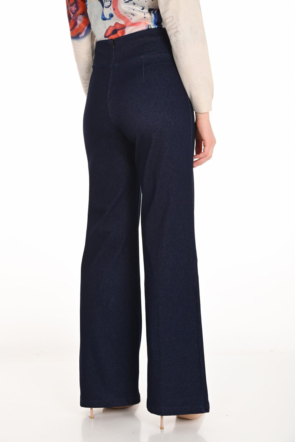 253756 - Horse Bit Belt Wide Leg Pant-04-Bottoms-Frank Lyman-Krista Anne's Boutique, Women's Fashion and Accessories Located in Oklahoma City, OK and Black Mountain, NC