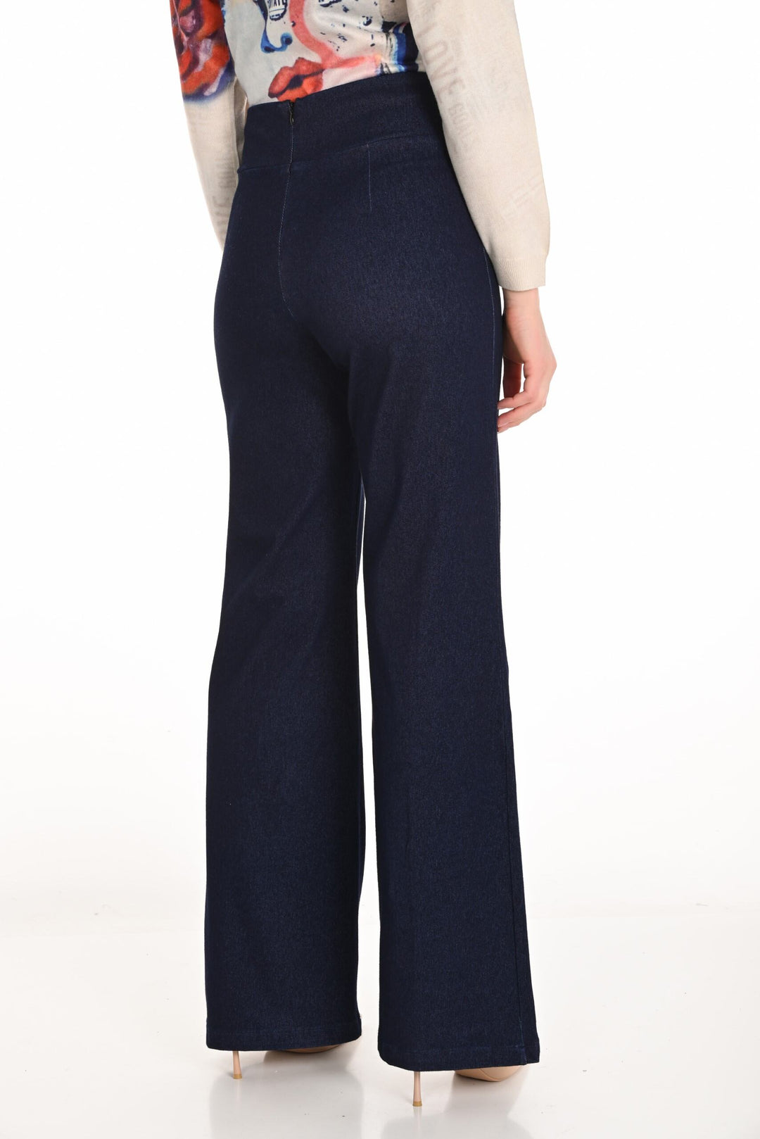 253756 - Horse Bit Belt Wide Leg Pant-04-Bottoms-Frank Lyman-Krista Anne's Boutique, Women's Fashion and Accessories Located in Oklahoma City, OK and Black Mountain, NC
