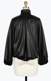 4899 - Vegan Leather Drawing Jacket-01-Jackets/Blazers-Damee-Krista Anne's Boutique, Women's Fashion and Accessories Located in Oklahoma City, OK and Black Mountain, NC